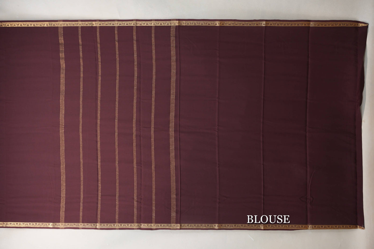 Coffee Brown Mysore Silk Saree blouse