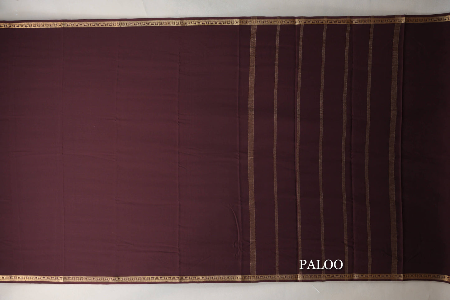 Coffee Brown Mysore Silk Saree paloo