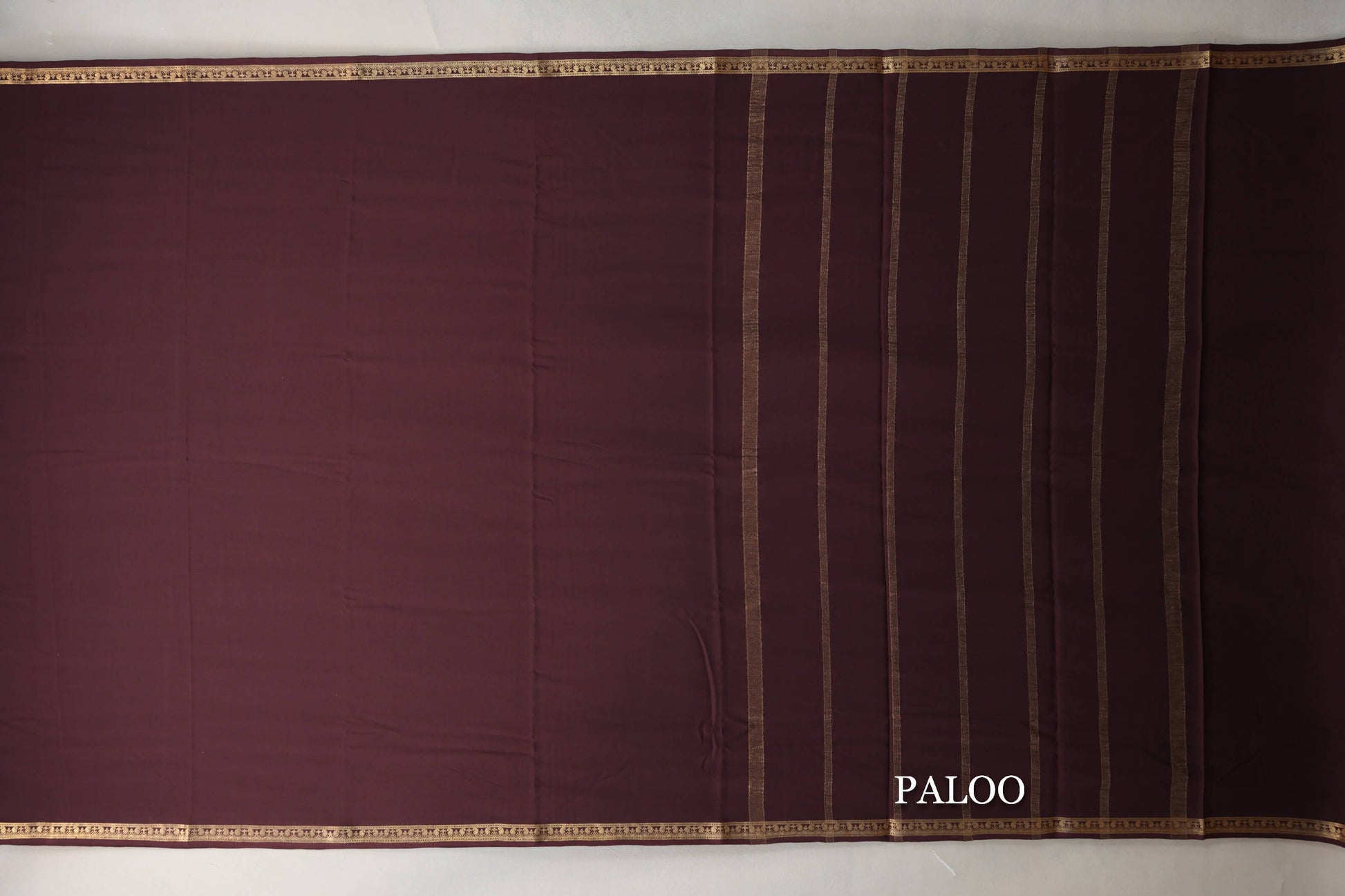 Coffee Brown Mysore Silk Saree paloo