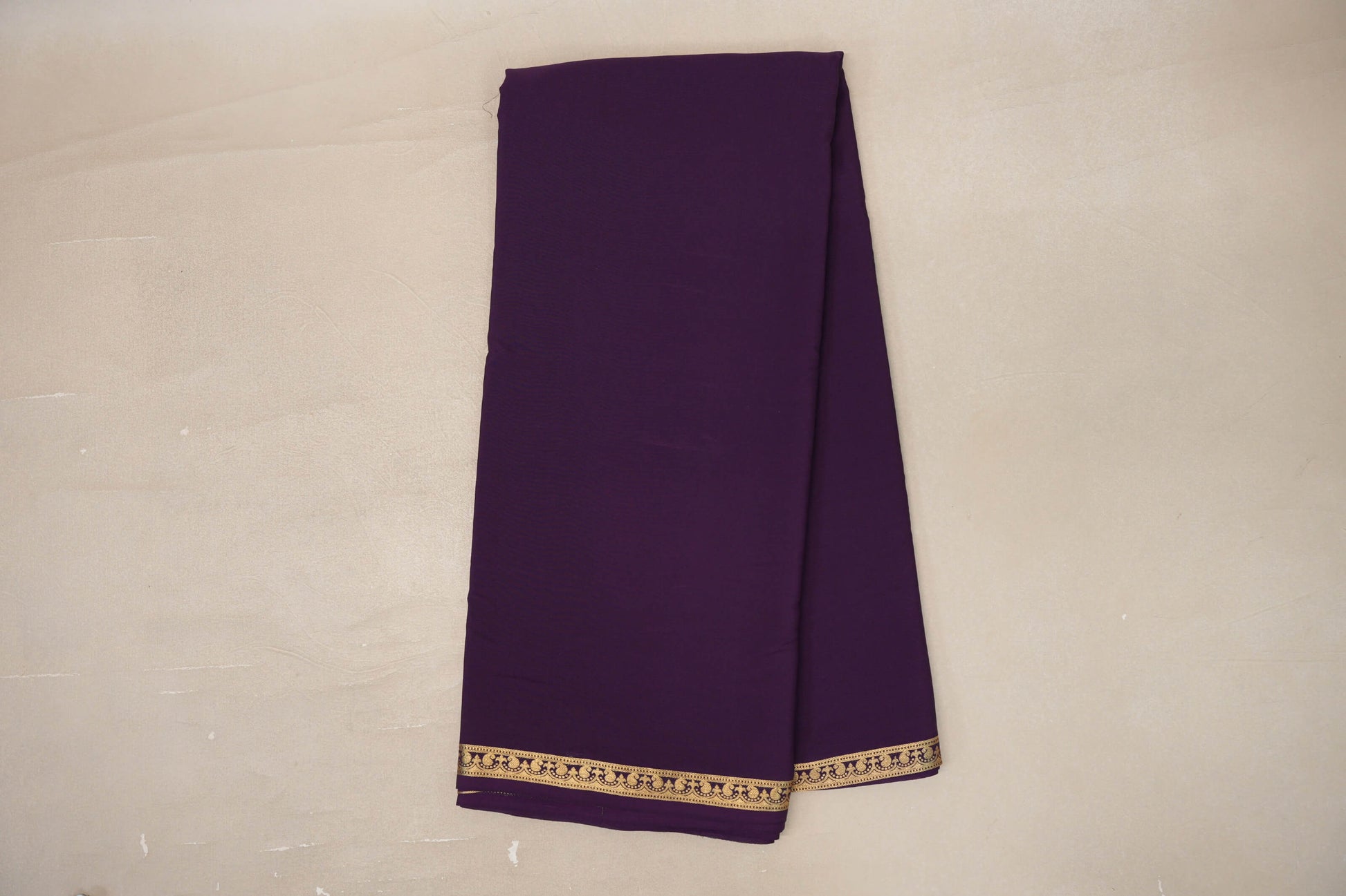 Online Deep Plum Purple Mysore Silk Saree