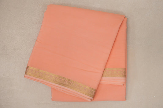 Peach Mysore Silk Saree