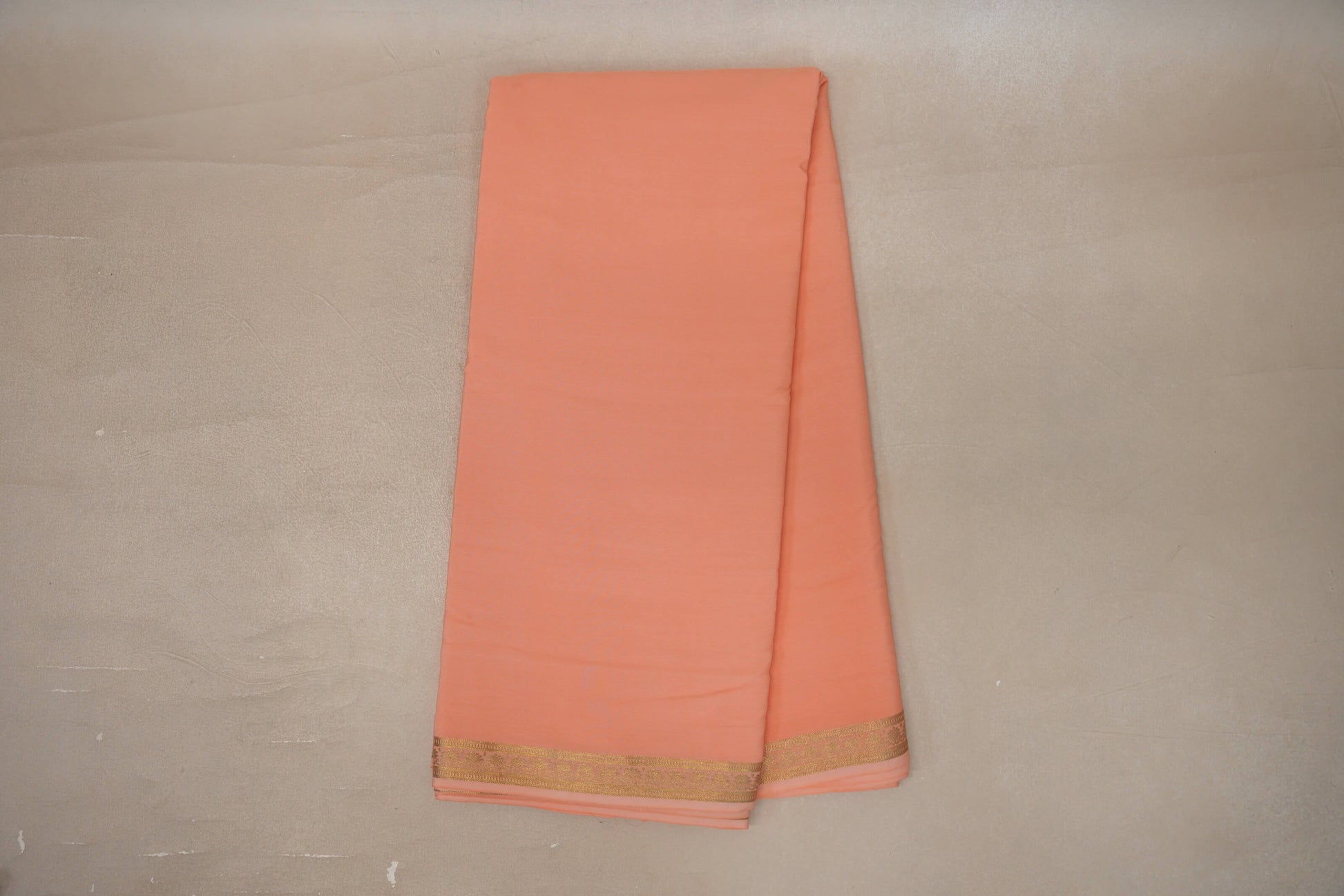 Online Peach Mysore Silk Saree