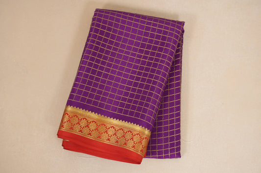 Deep Purple Mysore Silk Saree