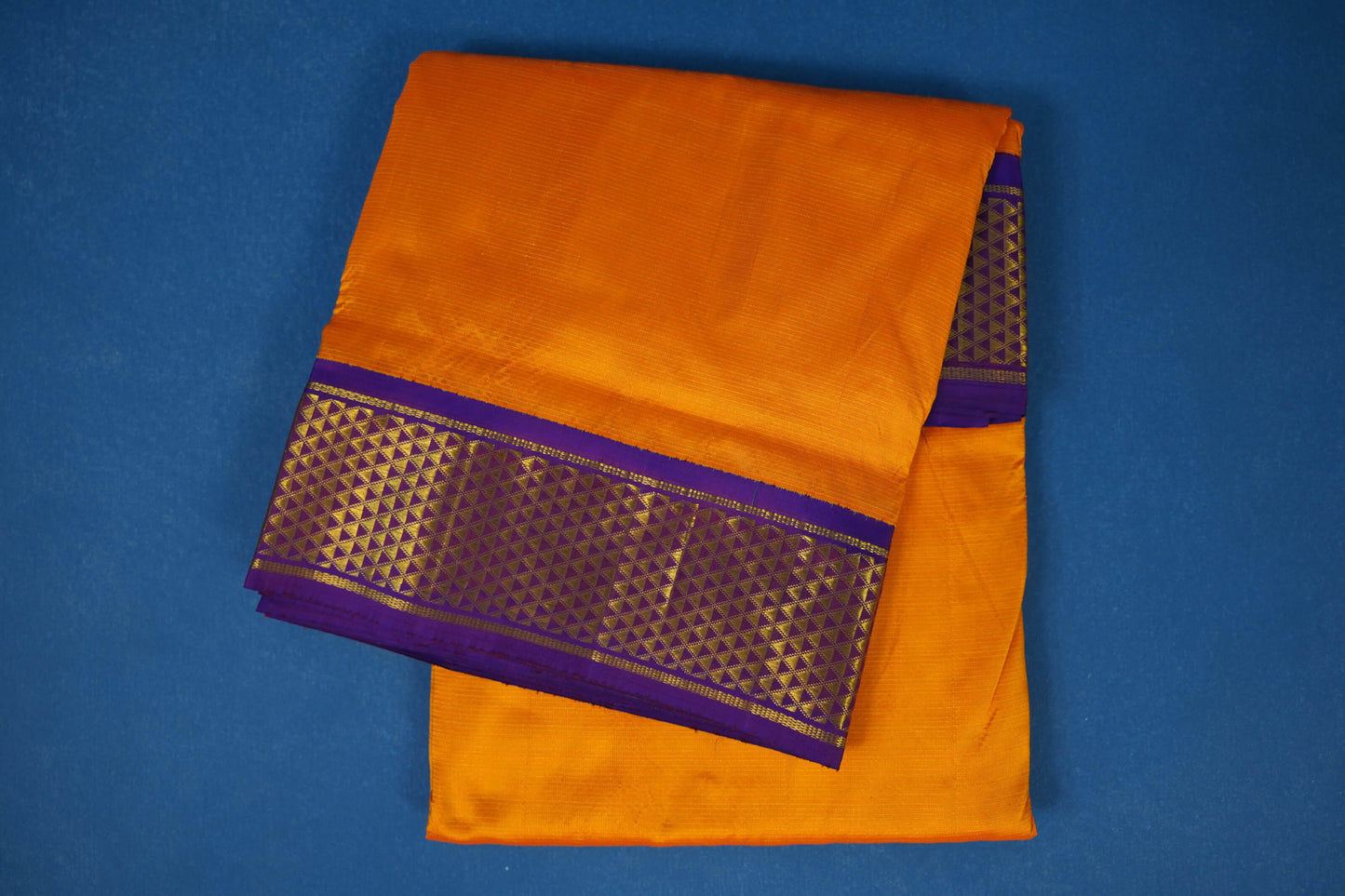 Mango yellow ten yards madisar silk saree