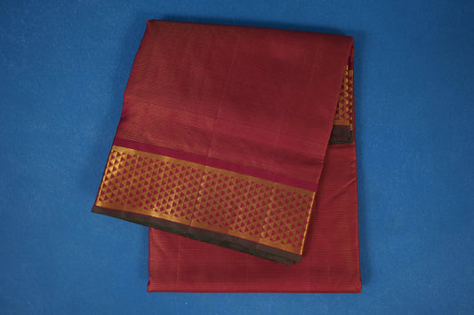 Maroon ten yards madisar silk saree