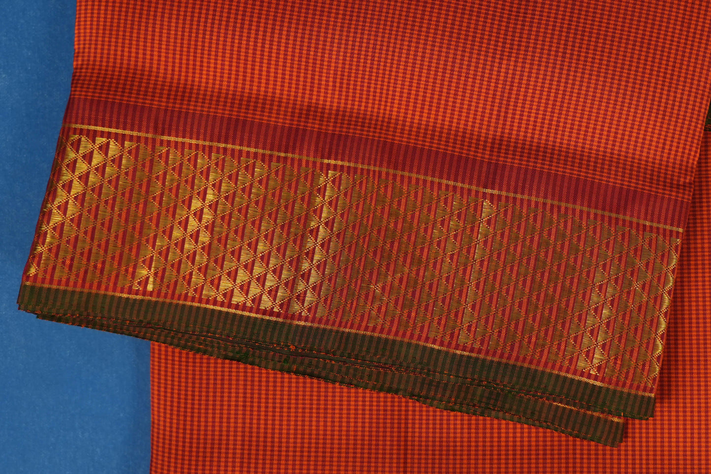 checked ten yards madisar silk saree