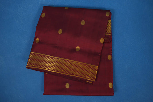 Brown ten yards madisar silk saree