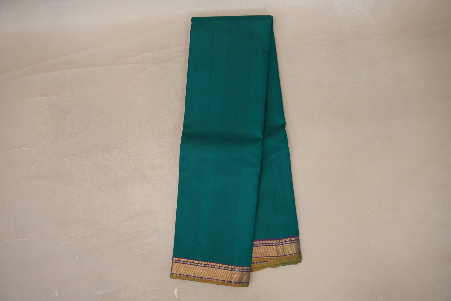 Peacock Green Vintage Kanjivaram Silk Saree by Shreenivas Silks 