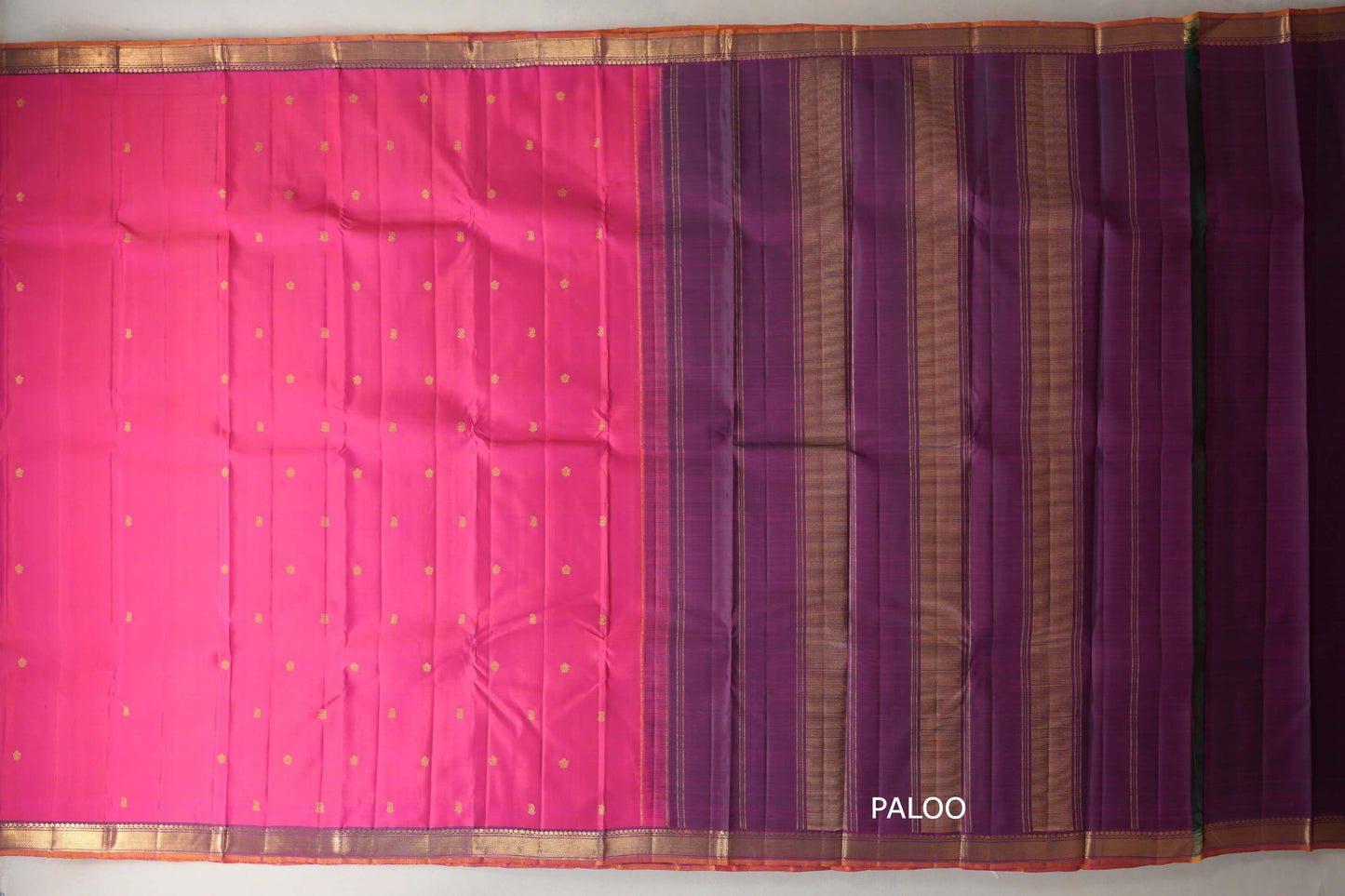 Orangish pink Vintage Kanjivaram Silk Saree SS9797