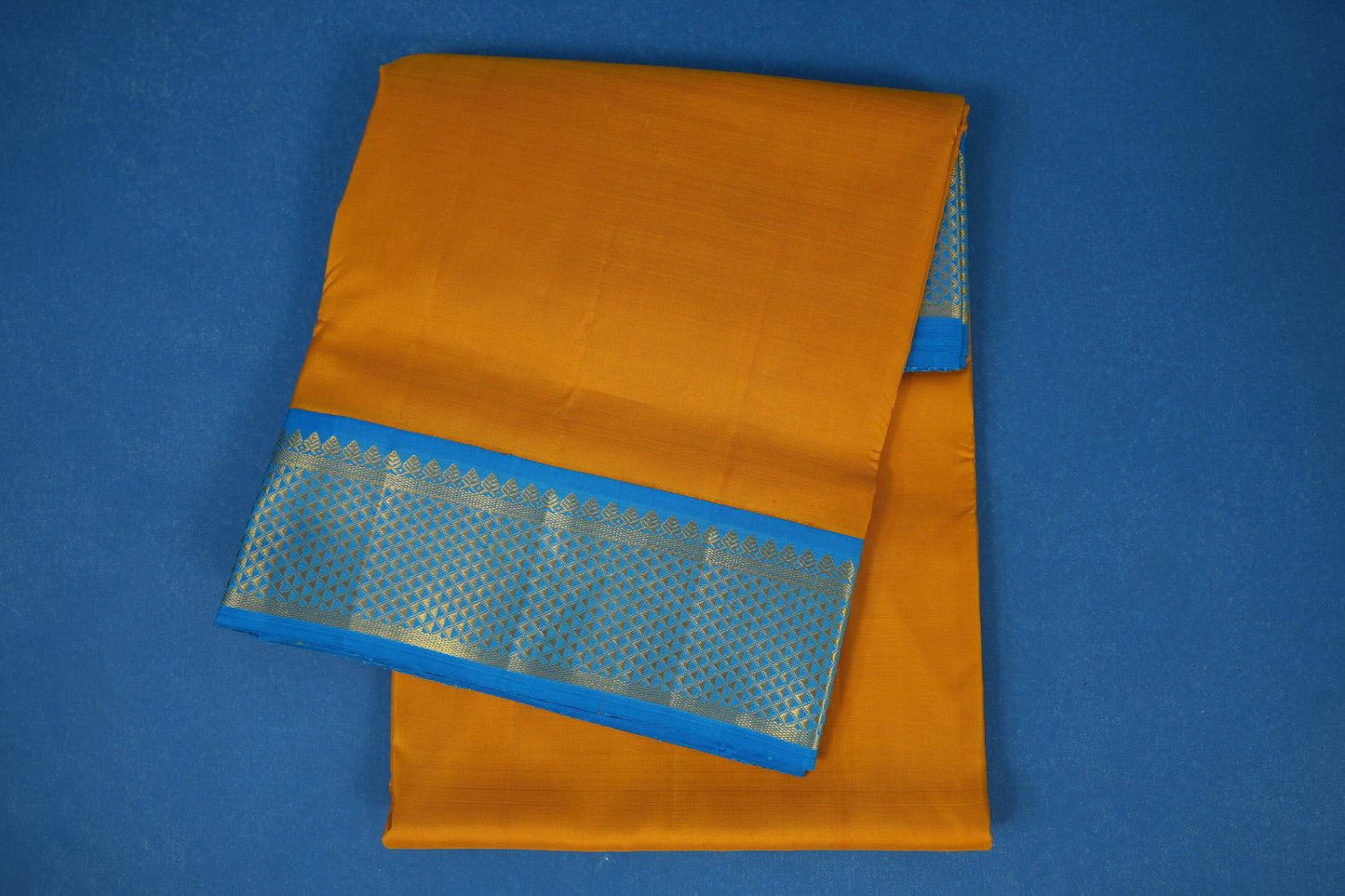 Mustard ten yards madisar silk saree