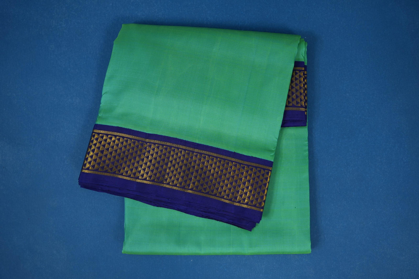  Ten yards silk saree Sea Green