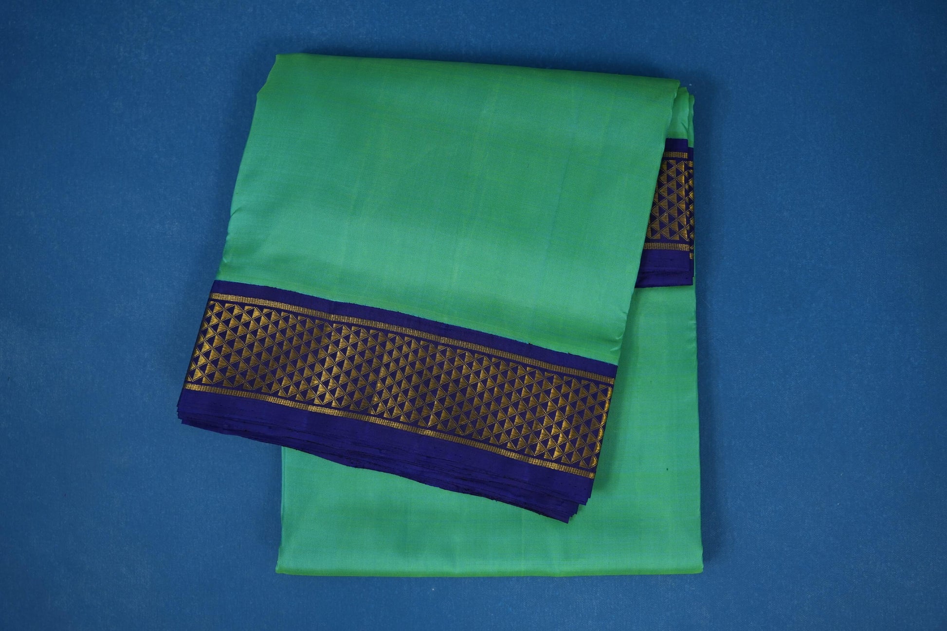  Ten yards silk saree Sea Green