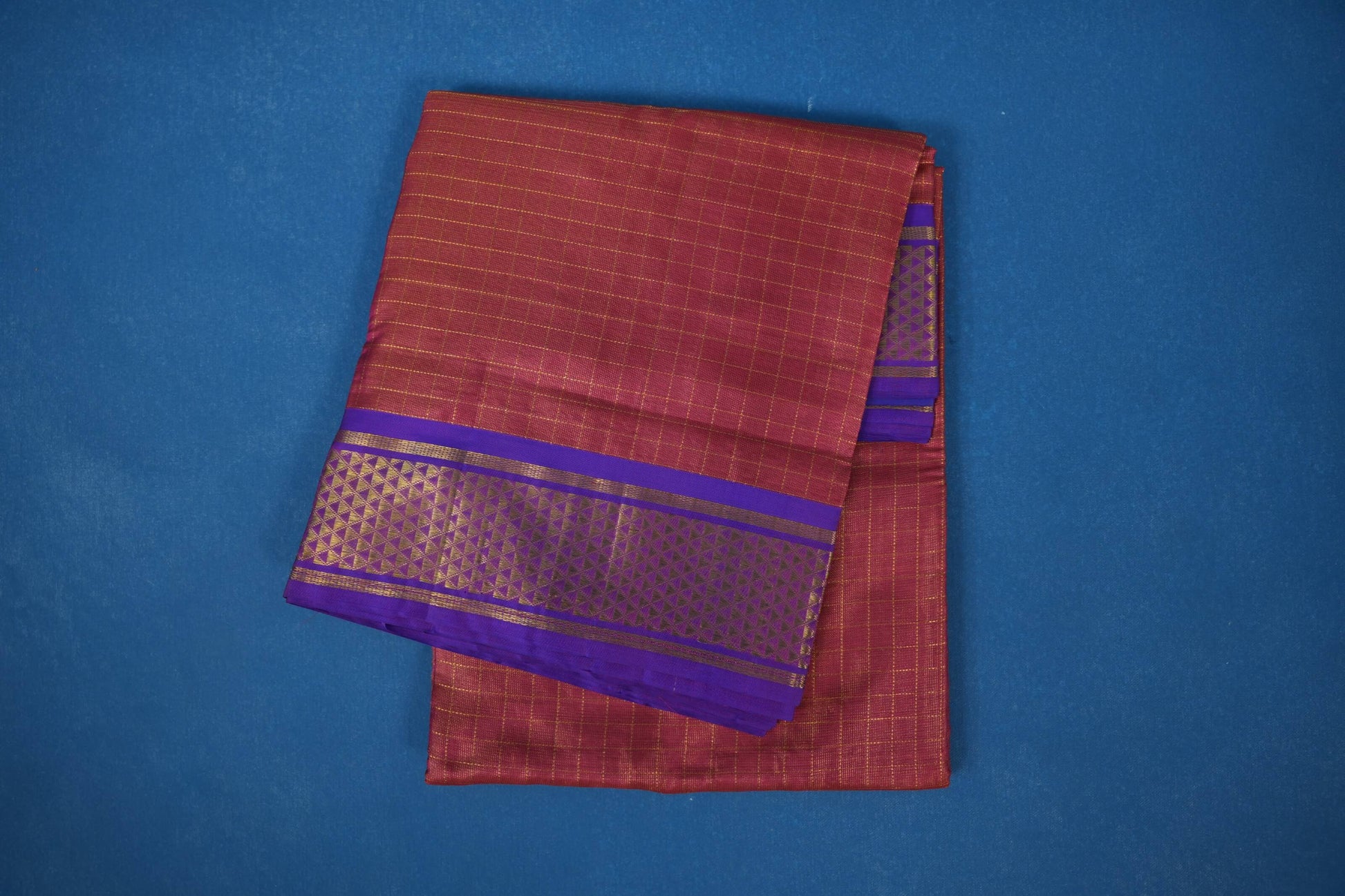 ten yards silk saree maroon