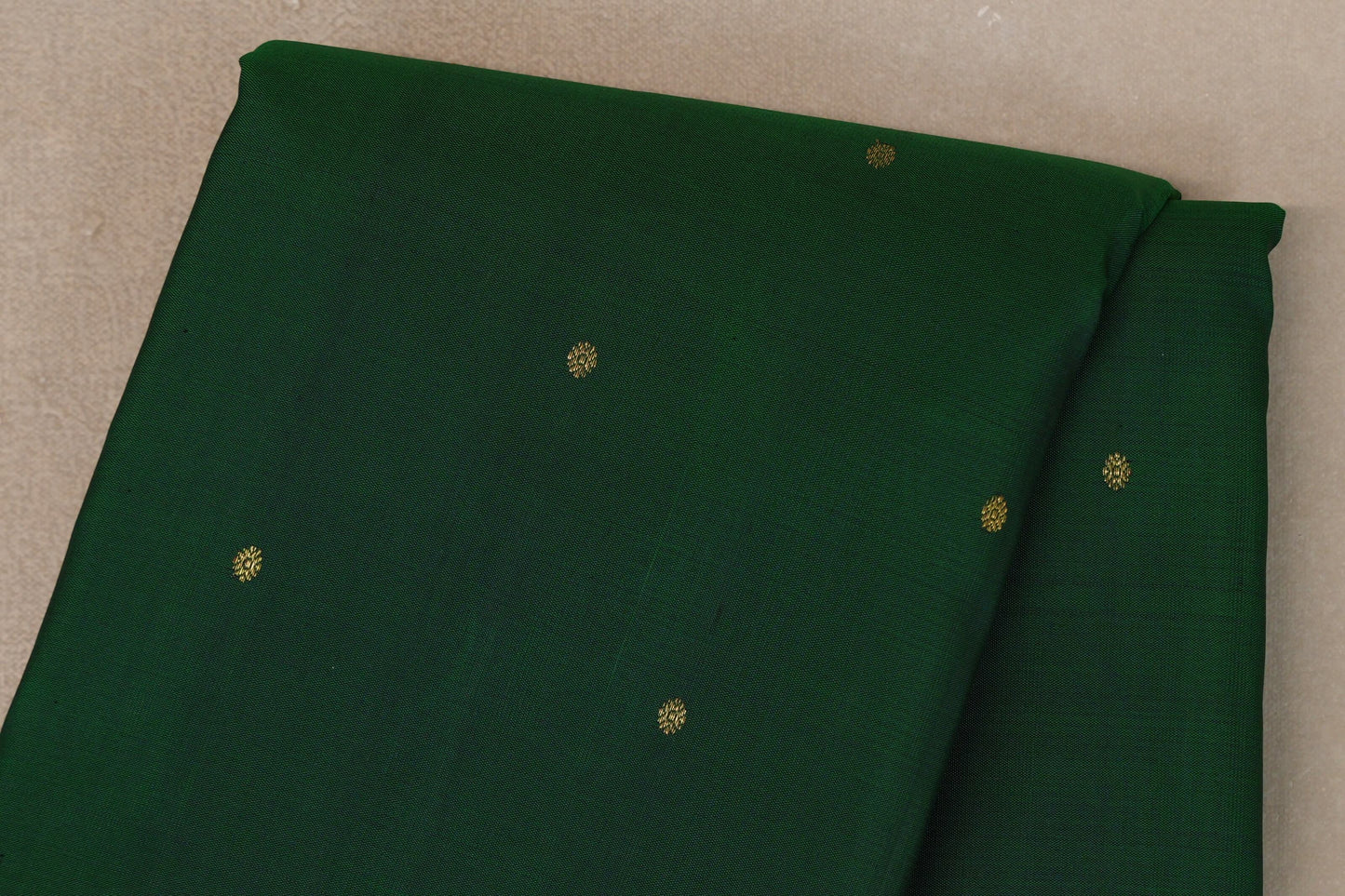 Deep Bottle Green with Rust Orange with Olive Green Selvedge Borders Vintage Kanjivaram Silk Saree body