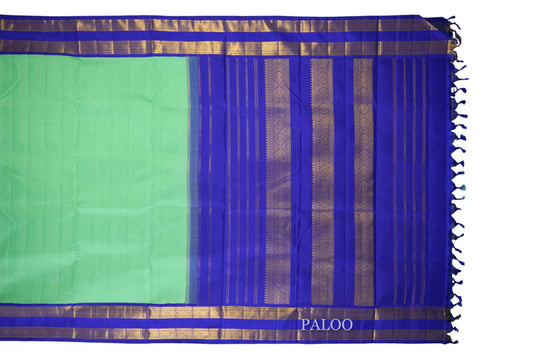 Rexona Green ten yards silk saree paloo