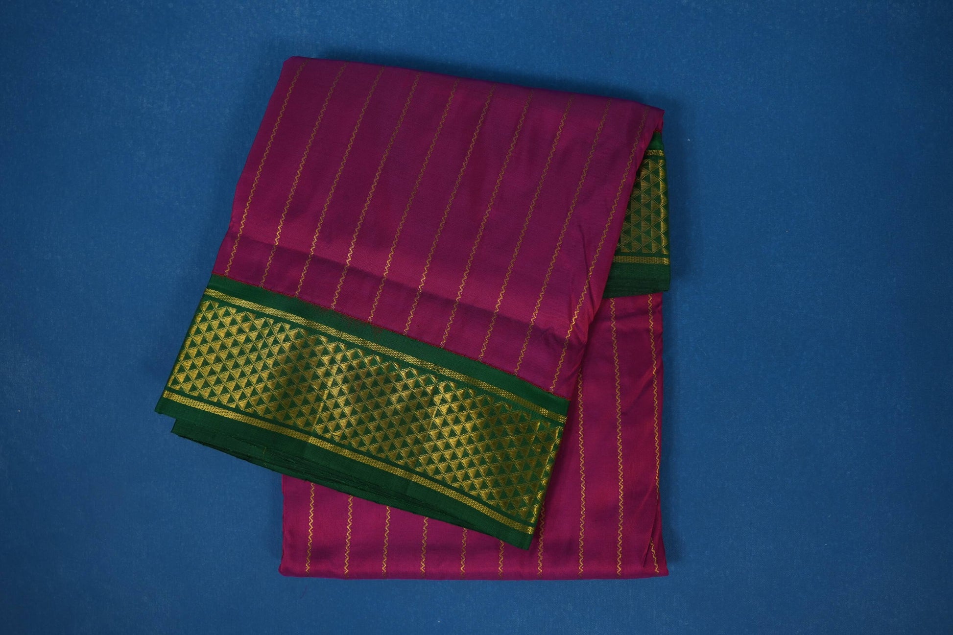 Magenta Ten yards silk saree