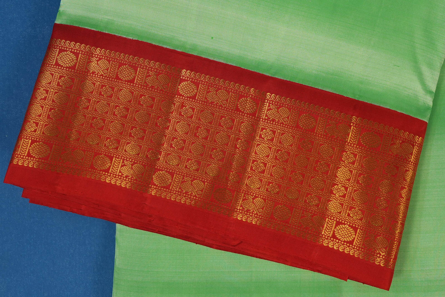 Pastel Green nine yards silk saree