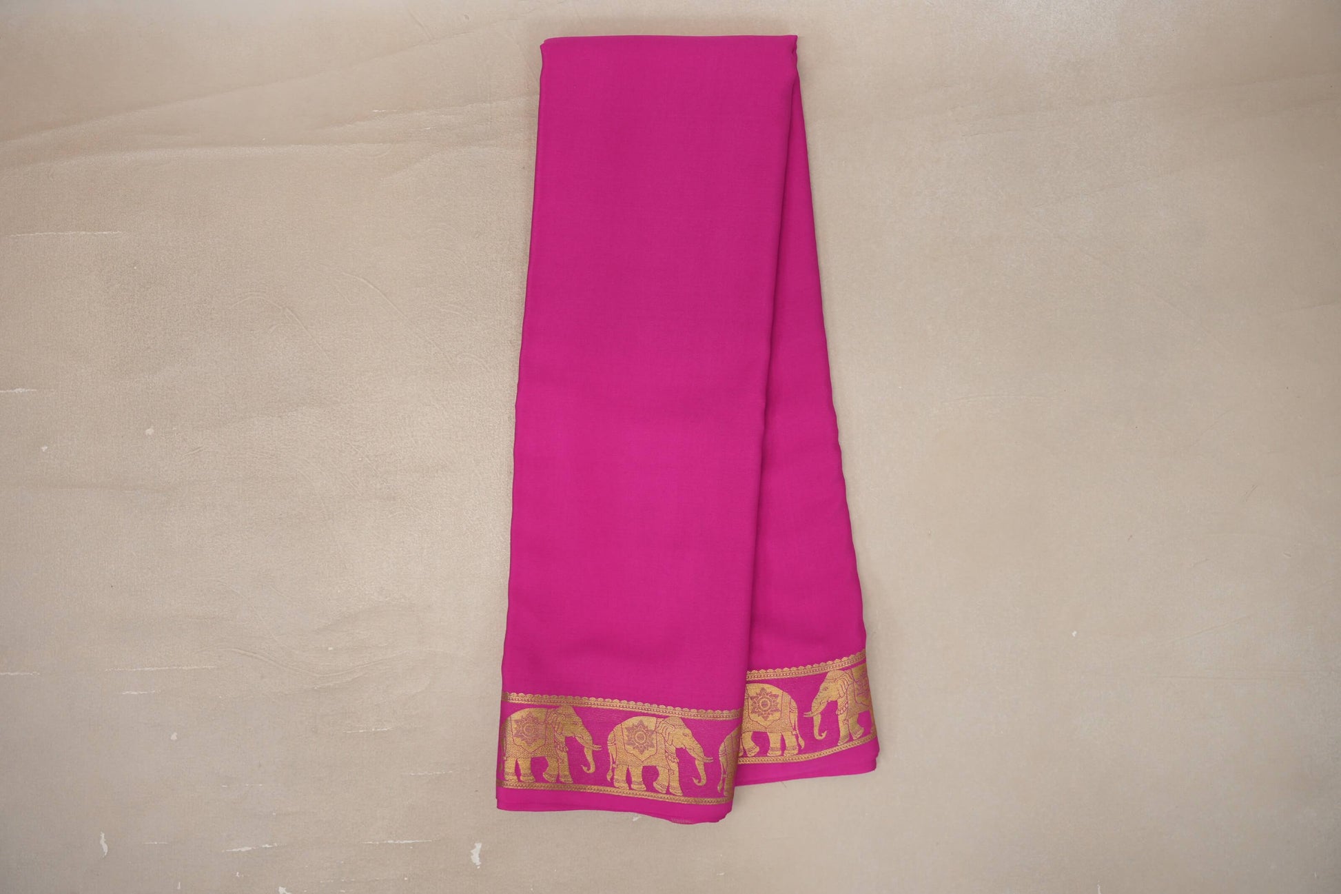 Online Magenta Mysore Silk Saree
