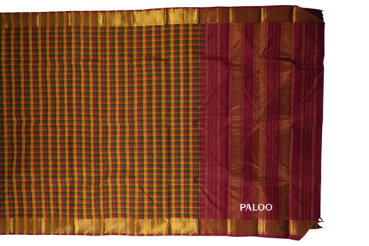 vintage kanjivaram silk saree paloo