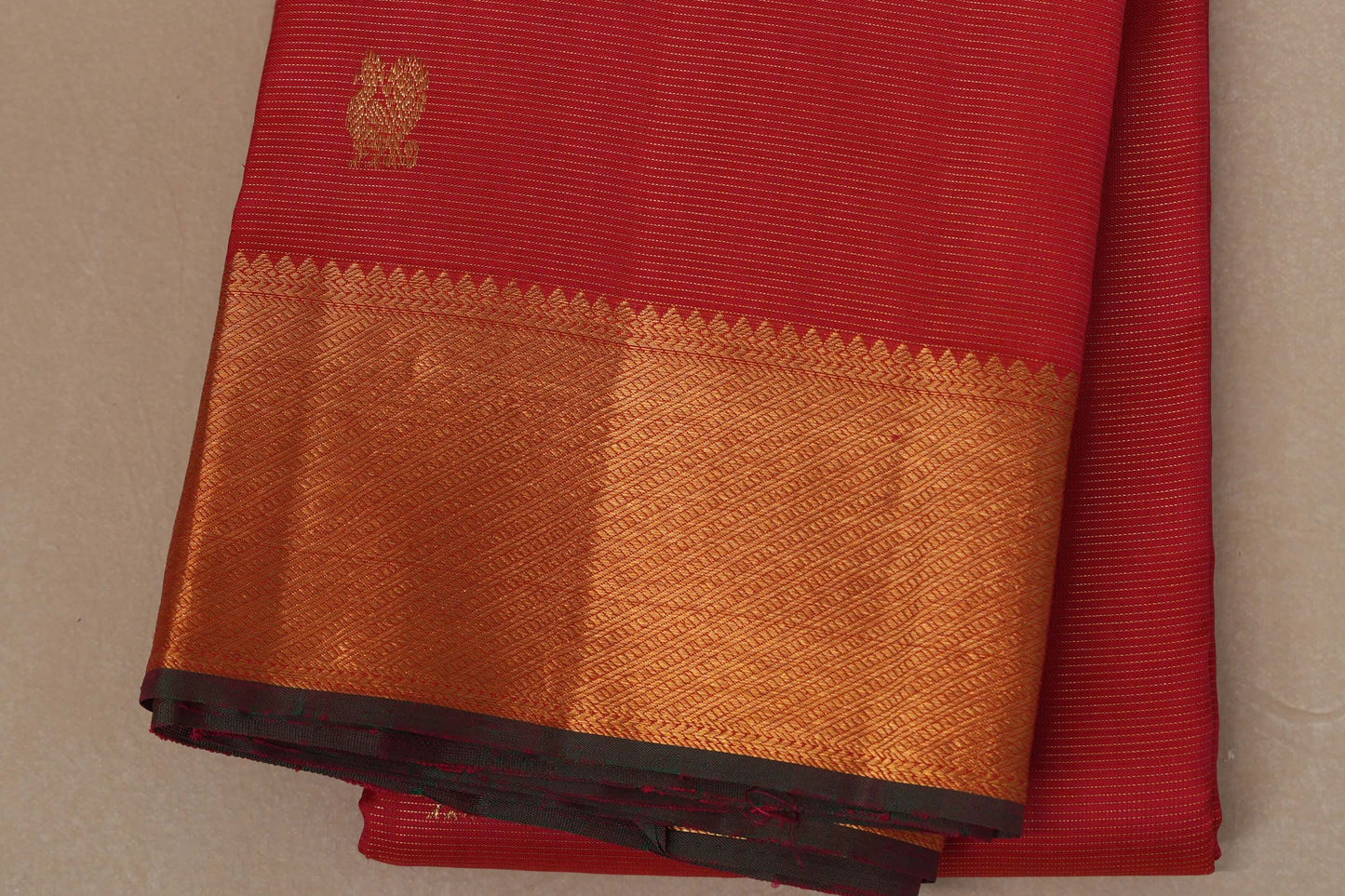 Reddish Pink Vintage Kanjivaram Silk Saree SS8675