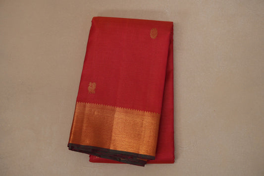 Reddish Pink Vintage Kanjivaram Silk Saree SS8675