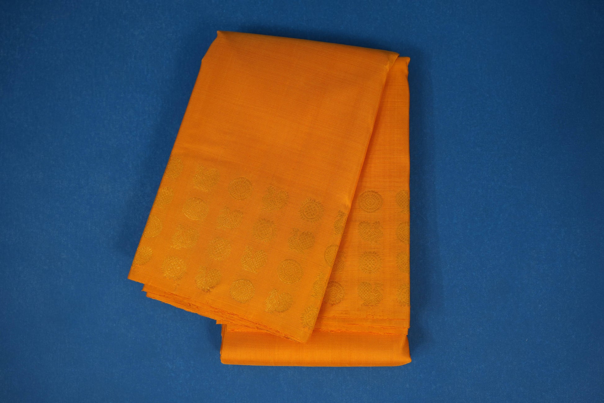 Mango yellow vintage kanjivaram silk saree