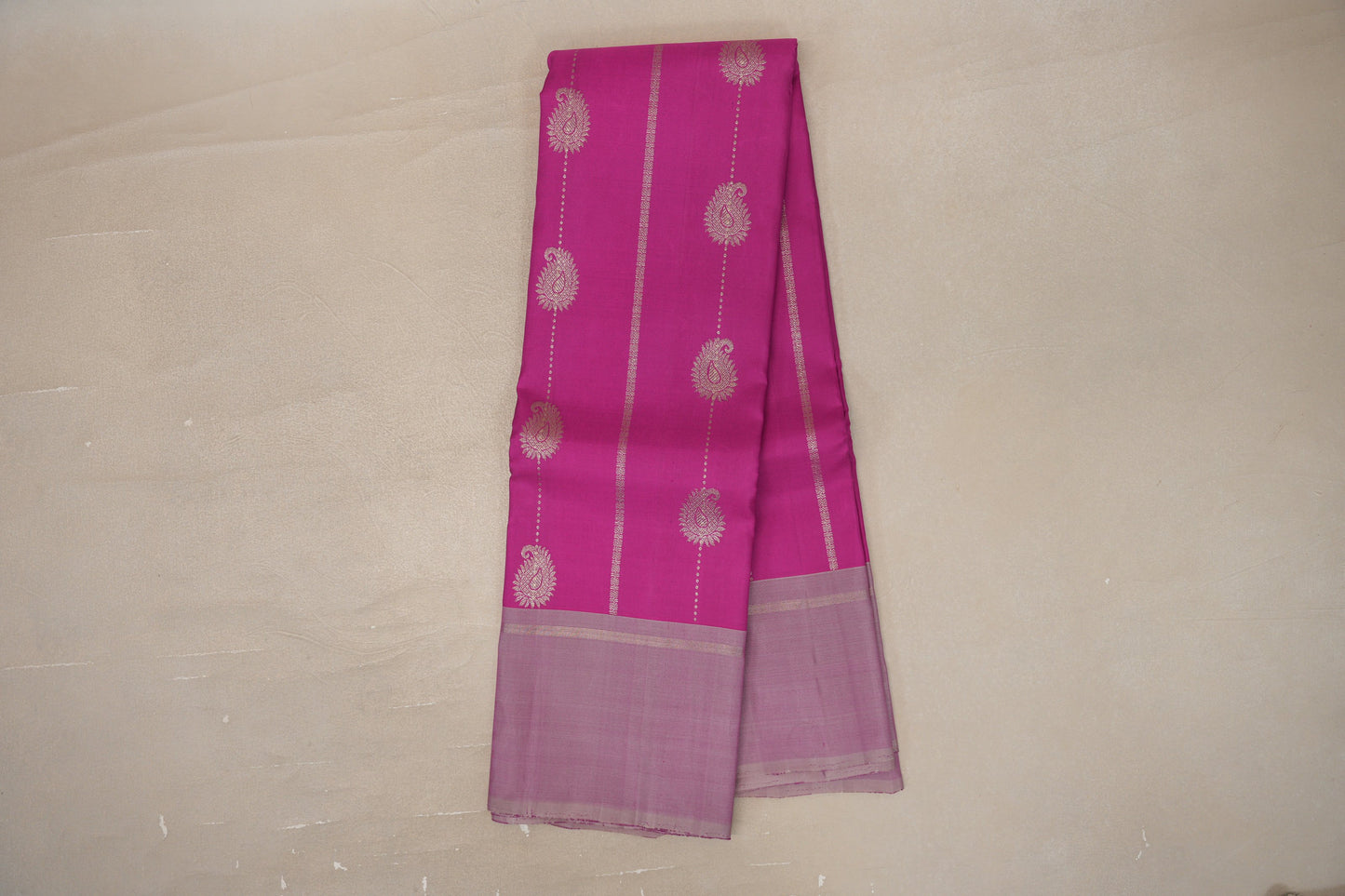 Magenta pink Vintage Kanjivaram Silk Saree SS9836