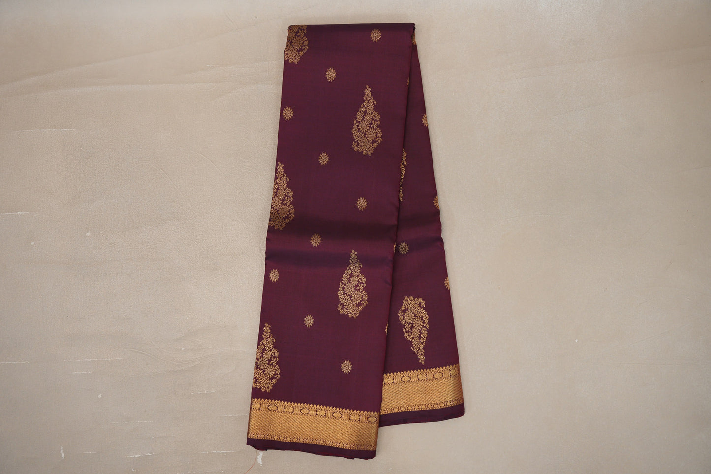 Reddish Maroon Vintage Kanjivaram Silk Saree SS9837