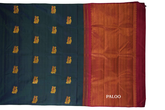 vintage kanjivaram silk saree paloo