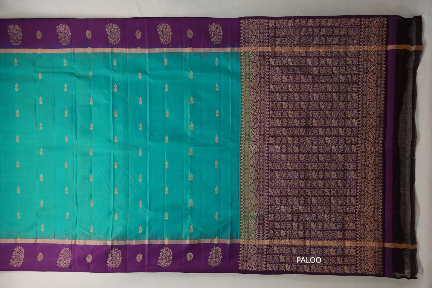 Dual Tone of Green and Blue Light Weight Kanjivaram Silk Saree SS9842