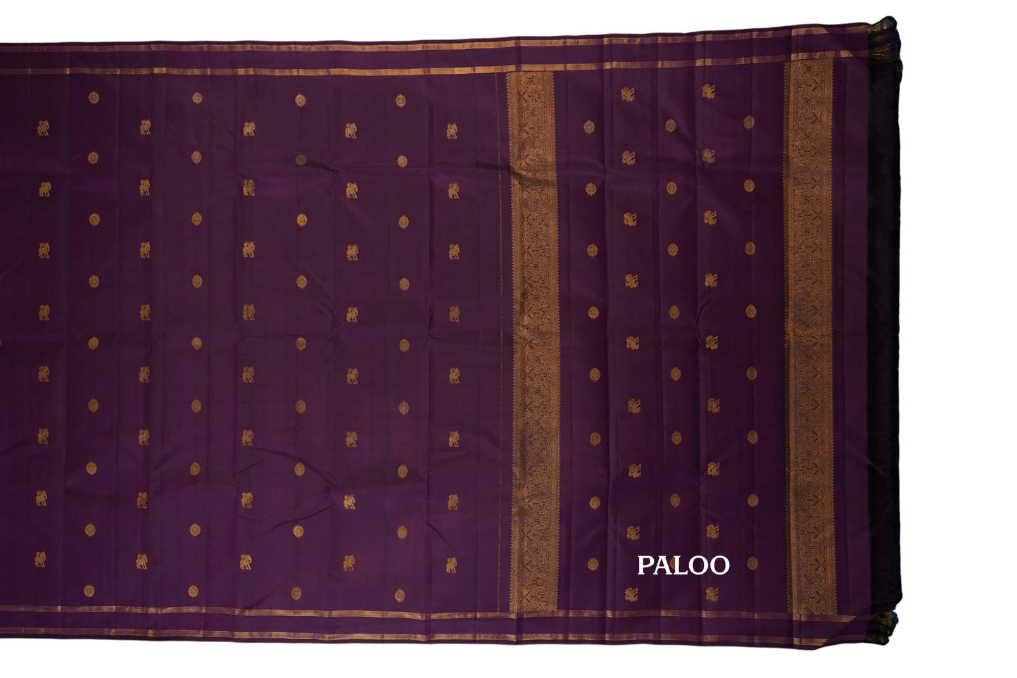 vintage kanjivaram silk saree paloo