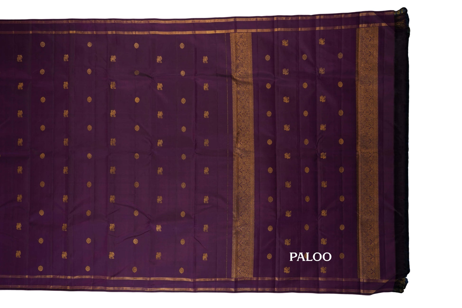 vintage kanjivaram silk saree paloo