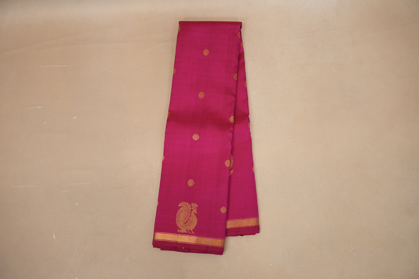 Magenta Vintage Kanjivaram Silk Saree SS8682