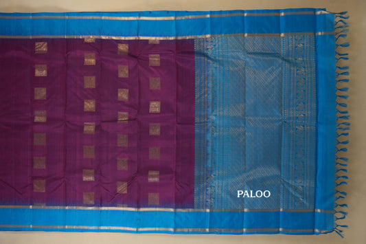 light weight kanjivaram silk saree paloo