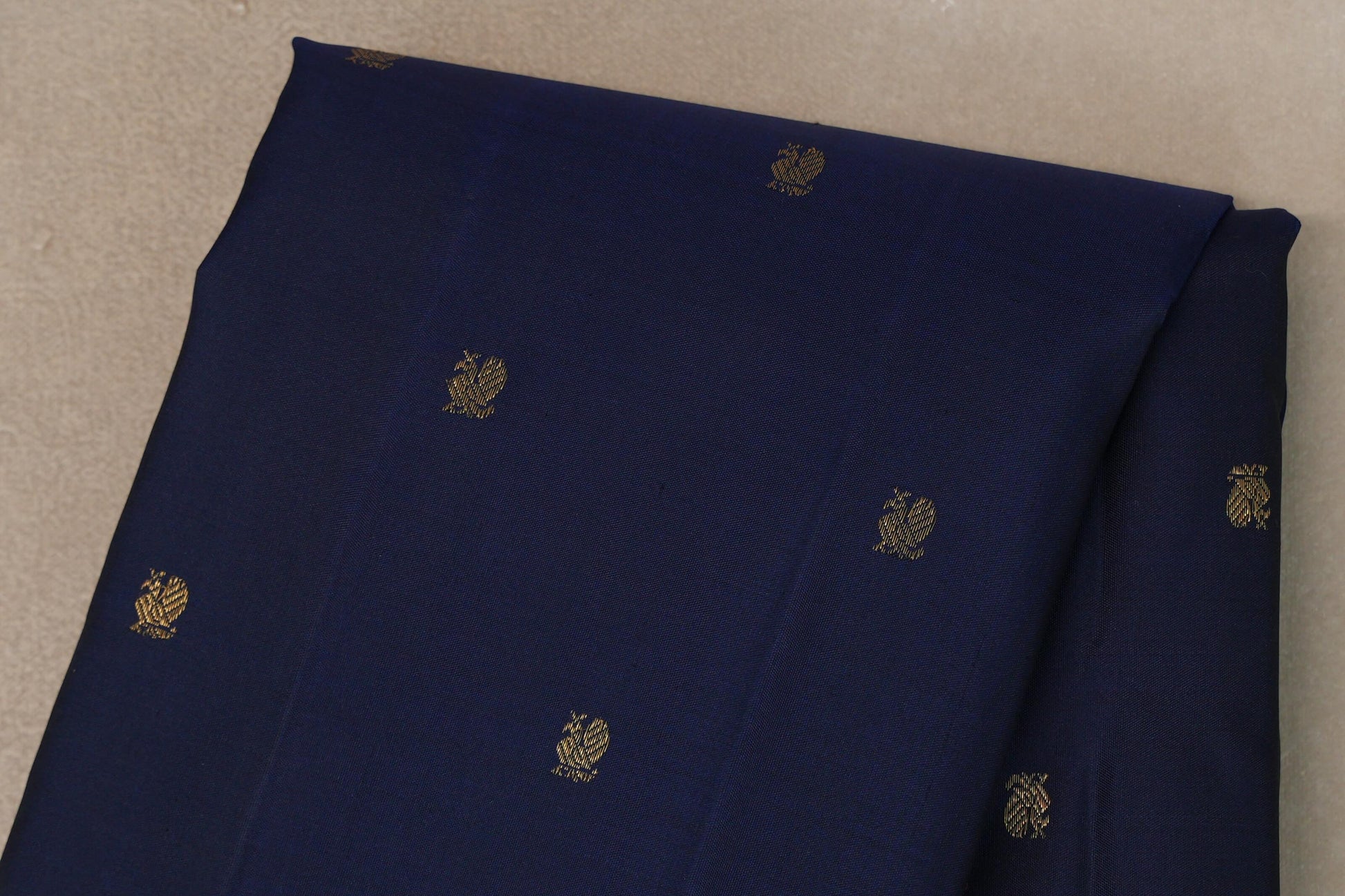Navy Blue Vintage Kanjivaram Silk Saree body