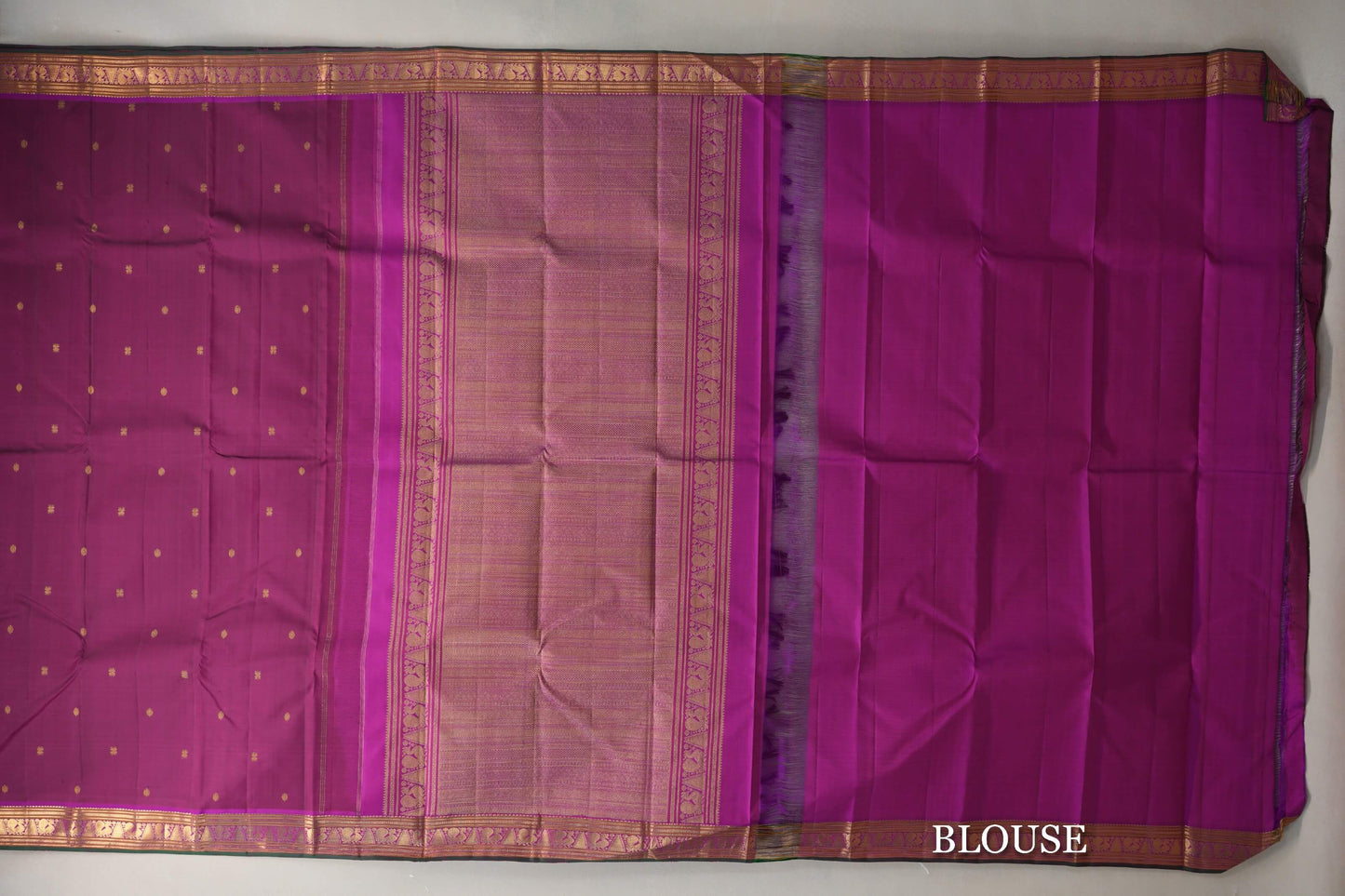 Deep Magenta Vintage Kanjivaram Silk Saree blouse