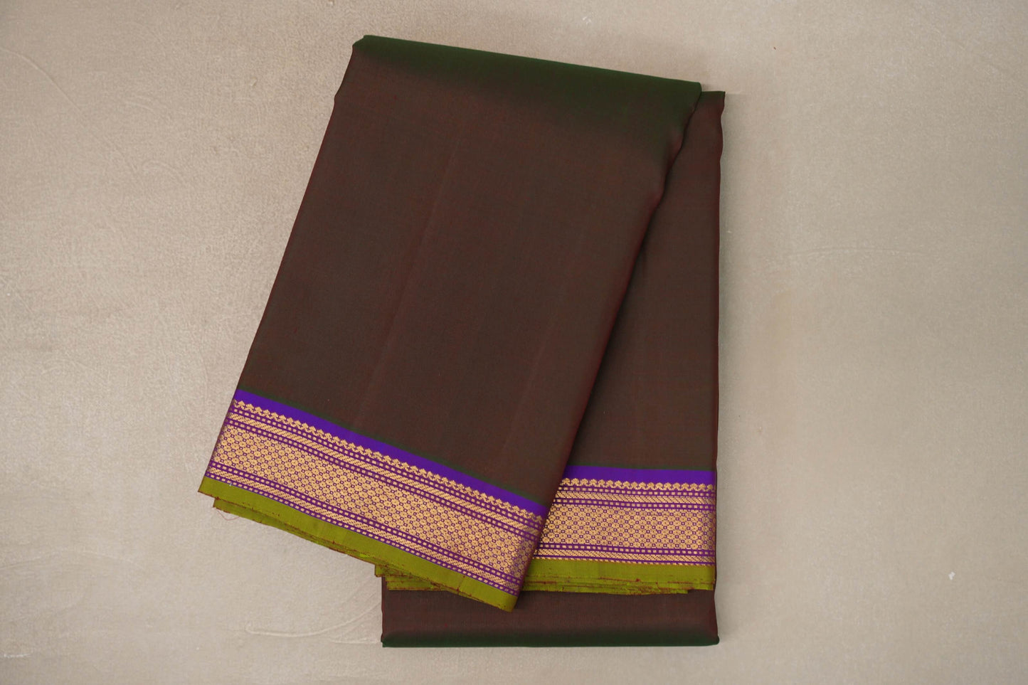 Dual Tone of Maroon & Green Vintage Kanjivaram Silk Saree