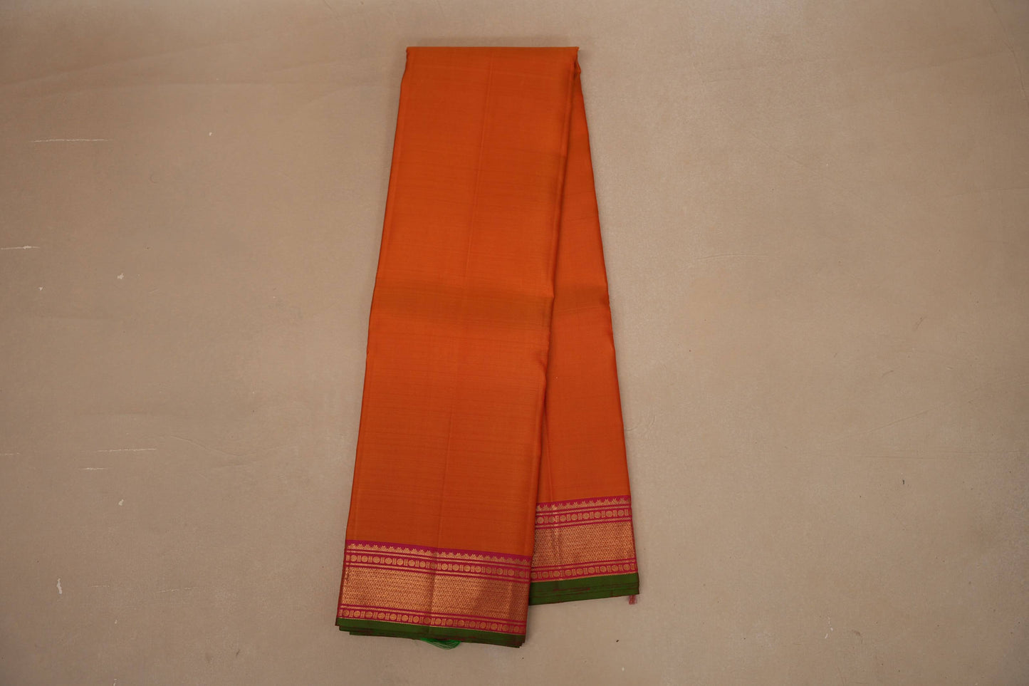 Dual tone of yellow and pink Vintage Kanjivaram Silk Saree SS8698