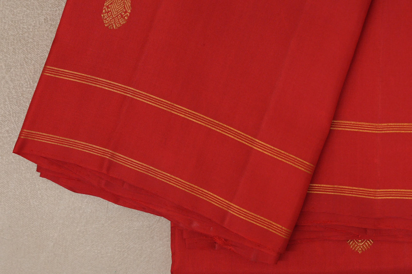 Red Vintage Kanjivaram Silk Saree border