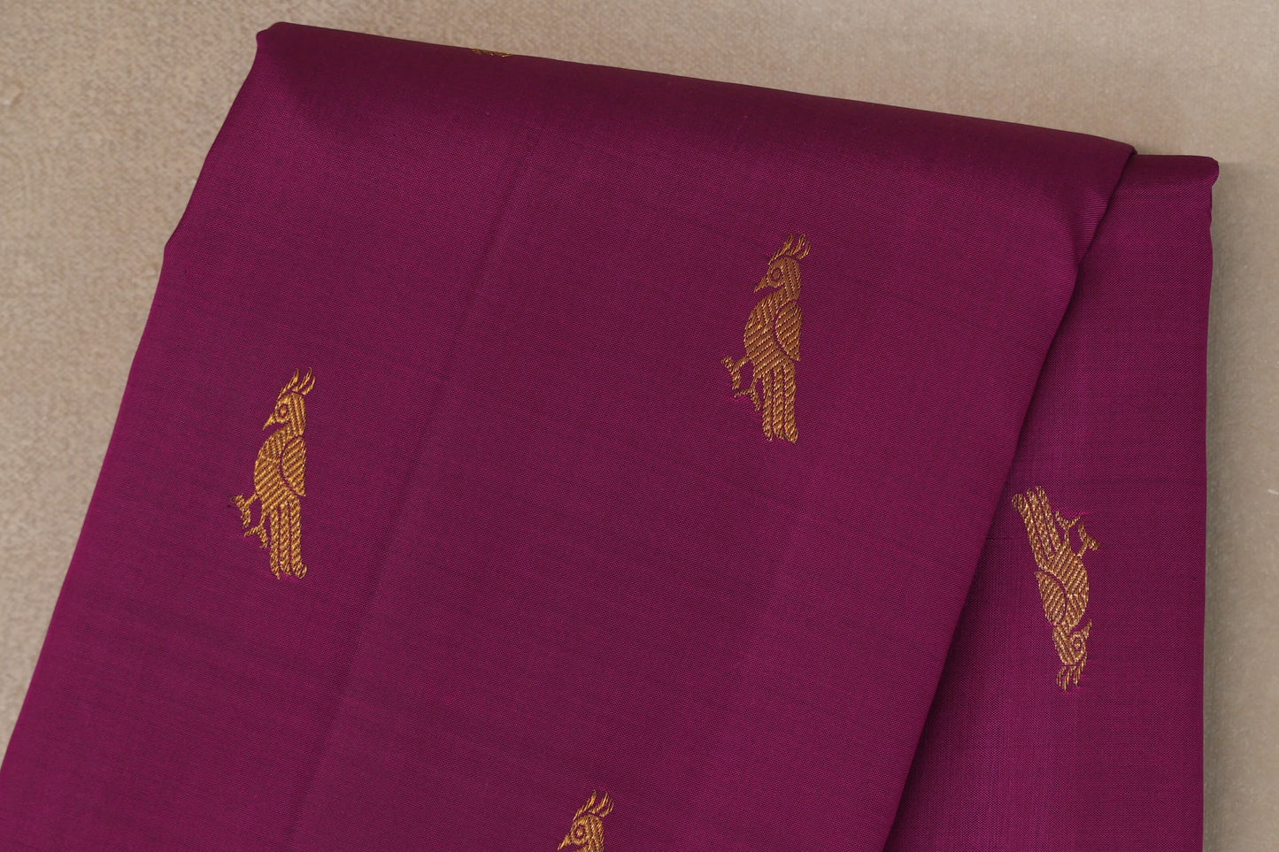 Deep Magenta with Orange with Pink Selvedge Borders Vintage Kanjivaram Silk Saree body