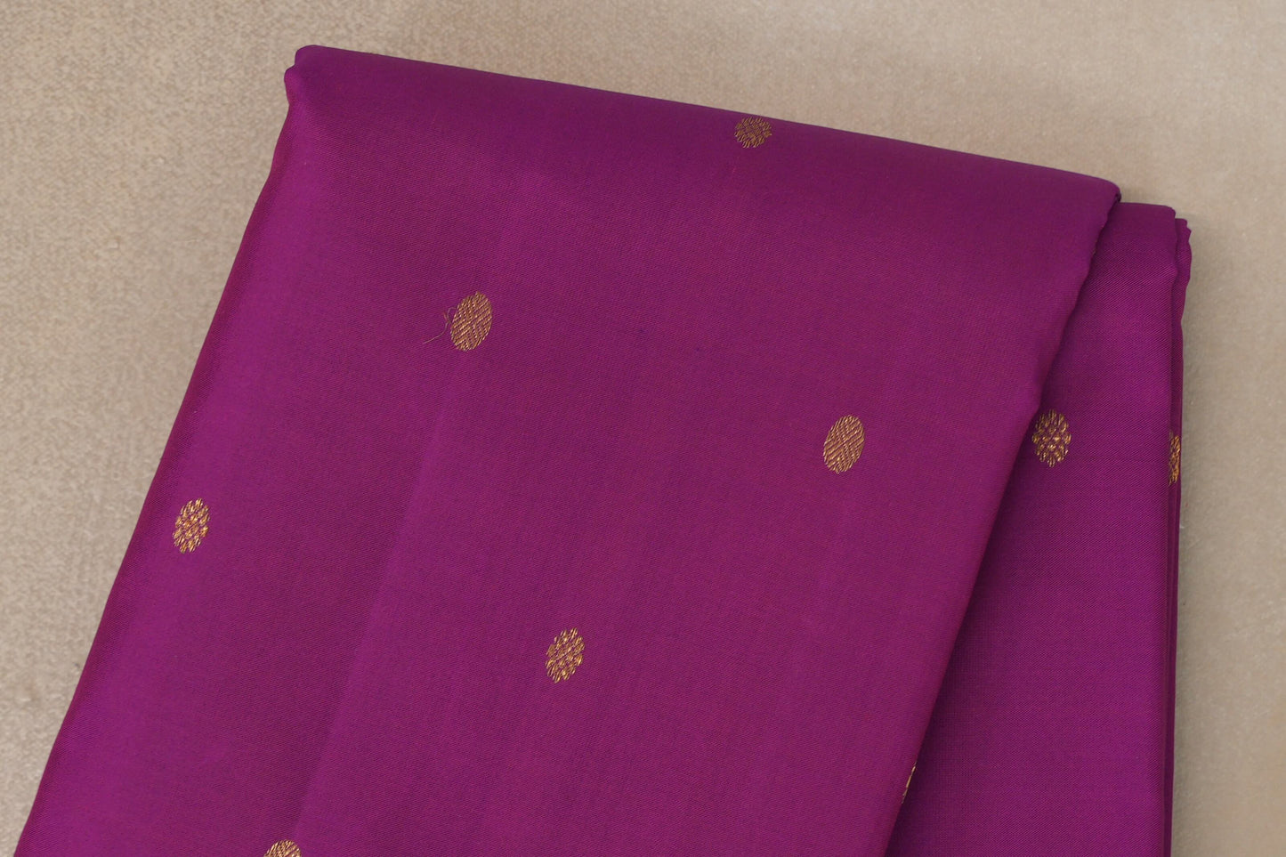 Magenta with Orange with Green Selvedge Borders Vintage Kanjivaram Silk Saree body