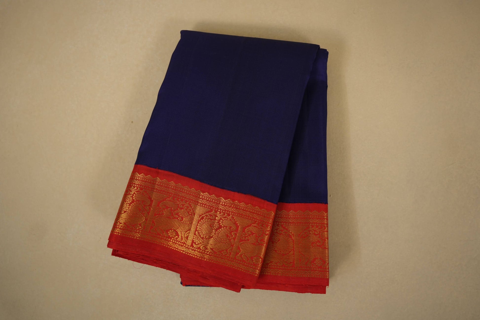 Blue Vintage Kanjivaram Silk Saree