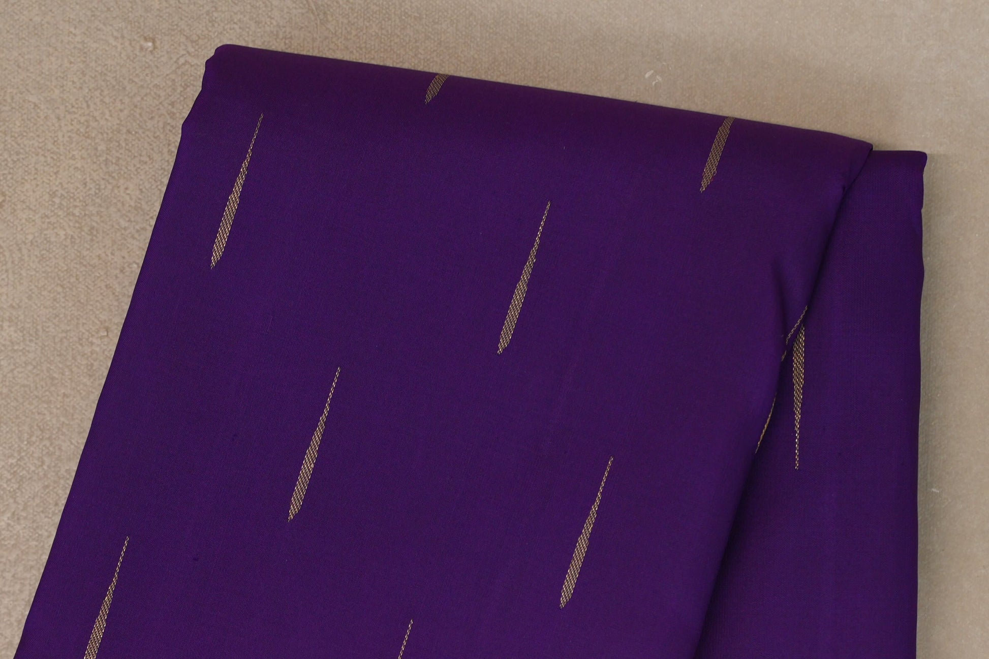 Deep Purple with Orange with Mustard Selvedge Borders Vintage Kanjivaram Silk Saree body