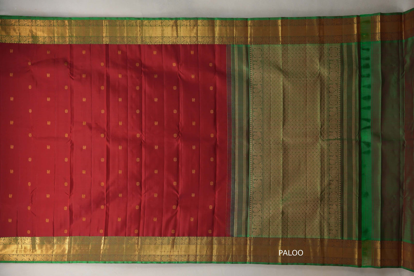 Reddish Maroon with forest green Borders Vintage Kanjivaram Silk Saree SS9912