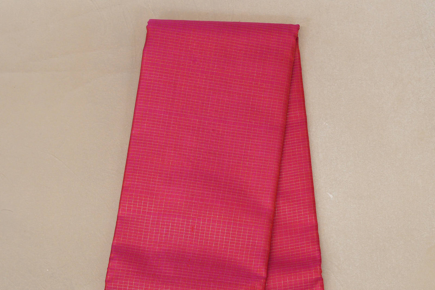 Rani Pink Borderless Vintage Kanjivaram Silk Saree body zoom