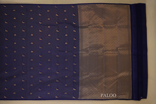 Blue Lightweight Kanjivaram silk Saree paloo