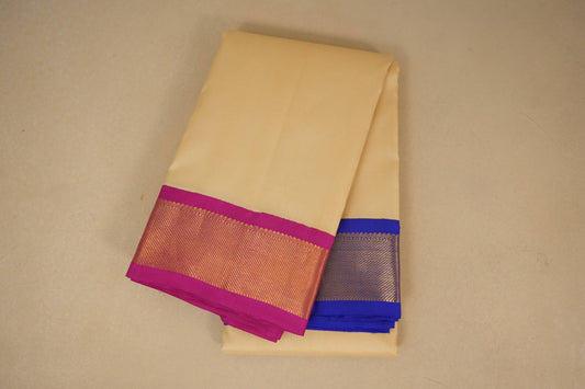 Off White Vintage Kanjivaram Silk Saree