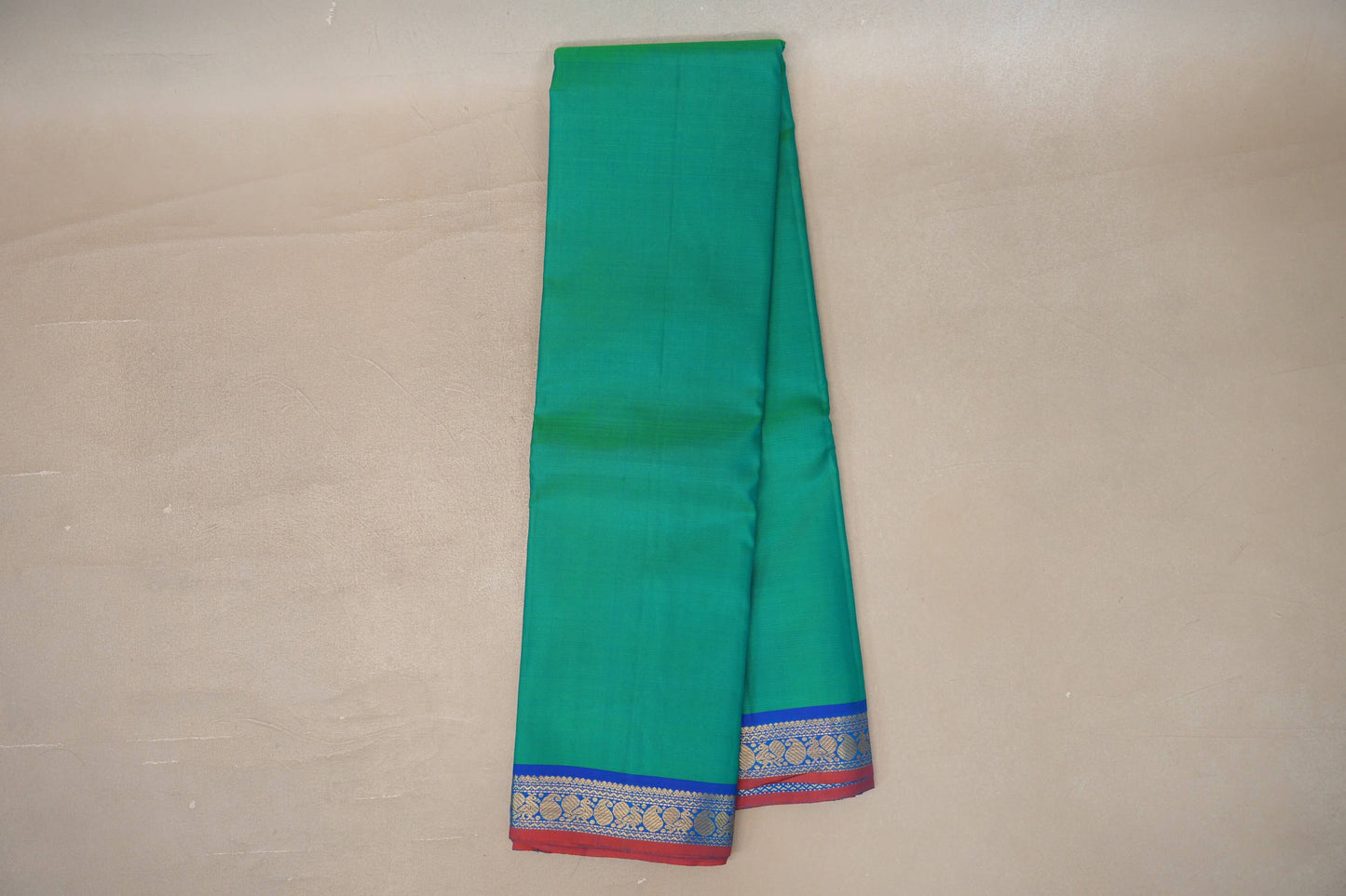 Dual tone of Green and Blue Vintage Kanjivaram Silk Saree