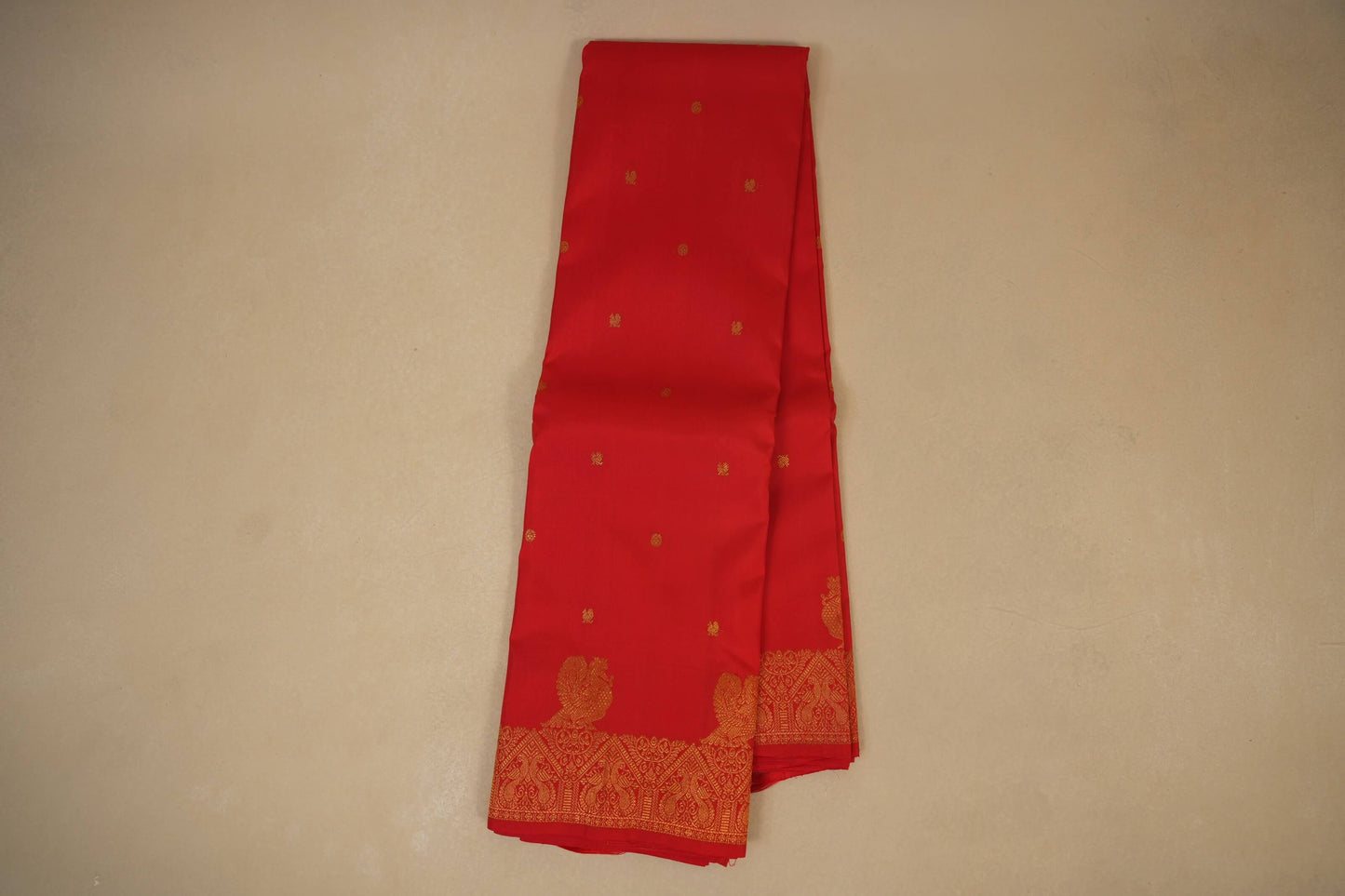 Red vintage kanchipuram Silk Saree 