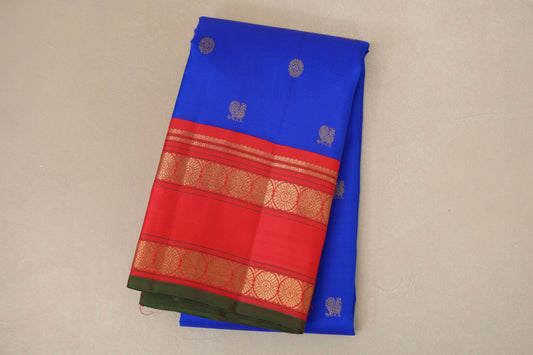Royal Blue Heirloom Kanjivaram Silk Saree